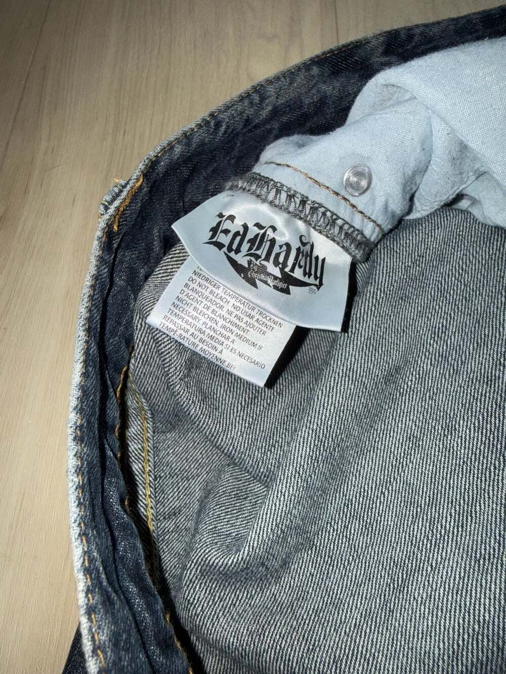 Ed Hardy by Christian Audigier Men's Straight Leg Denim Jeans Size 36x32 - Picture 7 of 9